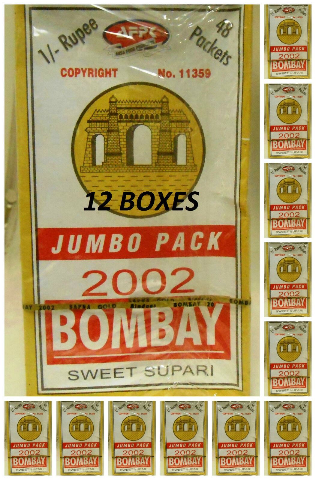 12 Boxes Bombay Supari Sweet Supari Betel Nut